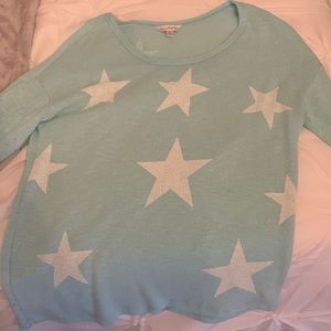 Charming Charlie Light blue star shirt